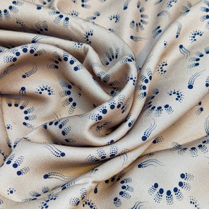 Panspermia Printed Viscose Twill - Spores - Bone