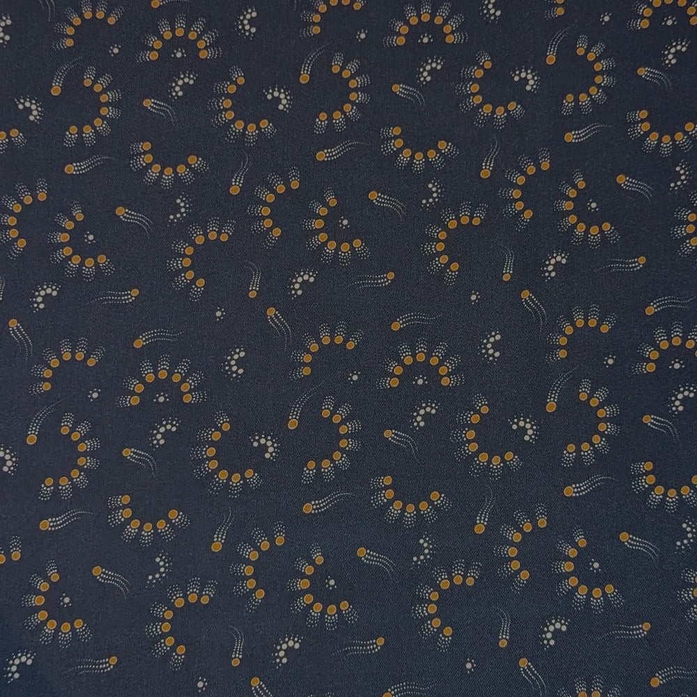 Panspermia Printed Viscose Twill - Spores - Night