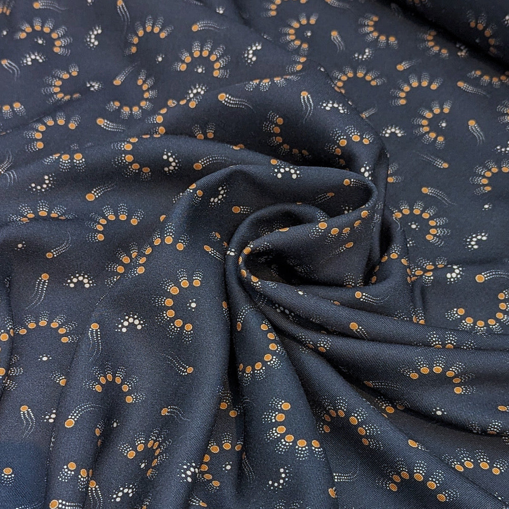 Panspermia Printed Viscose Twill - Spores - Night