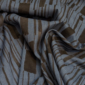 Monpex Piano by Kokka - Striped Crepe - Blue