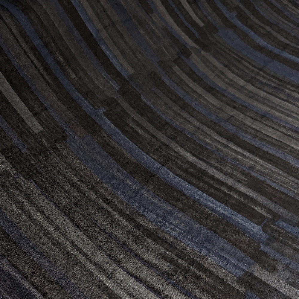 Japanese Stripe - Cotton Double Gauze - Black by Kokka