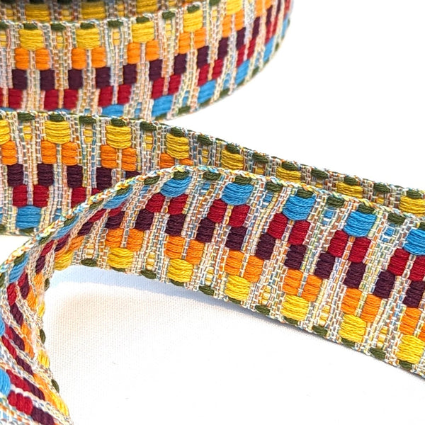 Woven Track Webbing 38mm - Rainbow