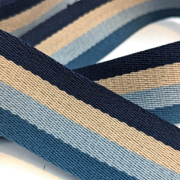 Striped Webbing 38mm - Stripe Blues