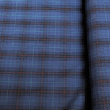 Fine Wool Check Suiting - Royal/Cherry - No. 30