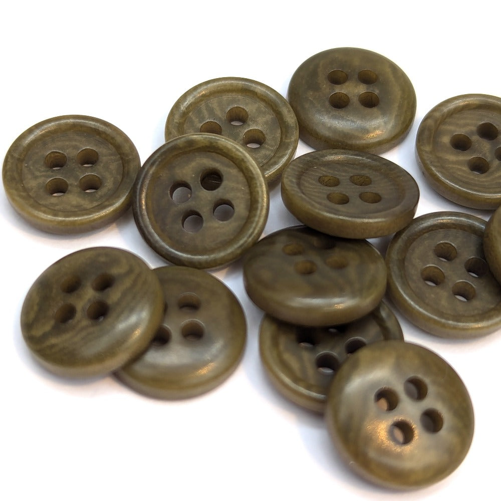 Corozo Button - Green - 11.4mm