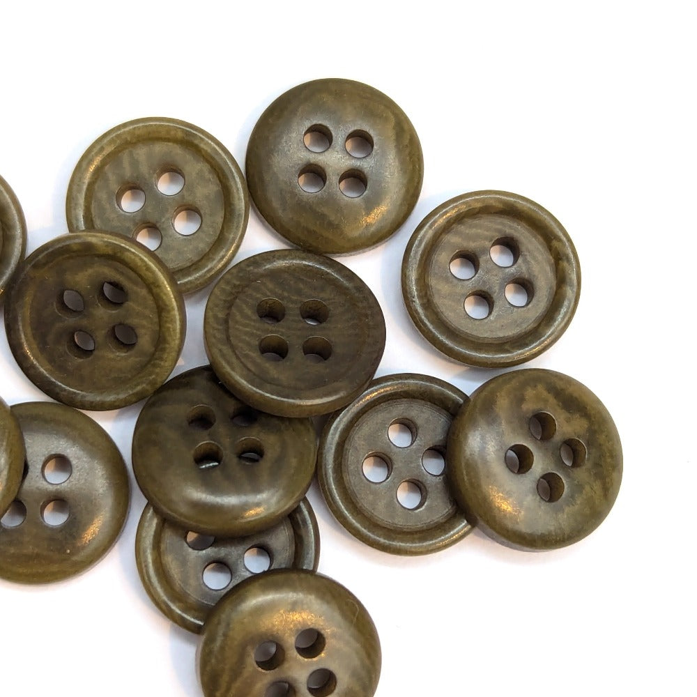 Corozo Button - Green - 11.4mm