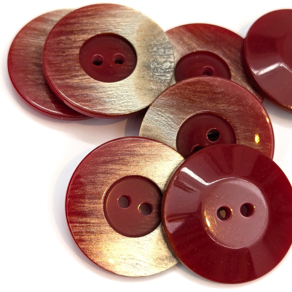 Large Gradient Button - Crimson - 34mm