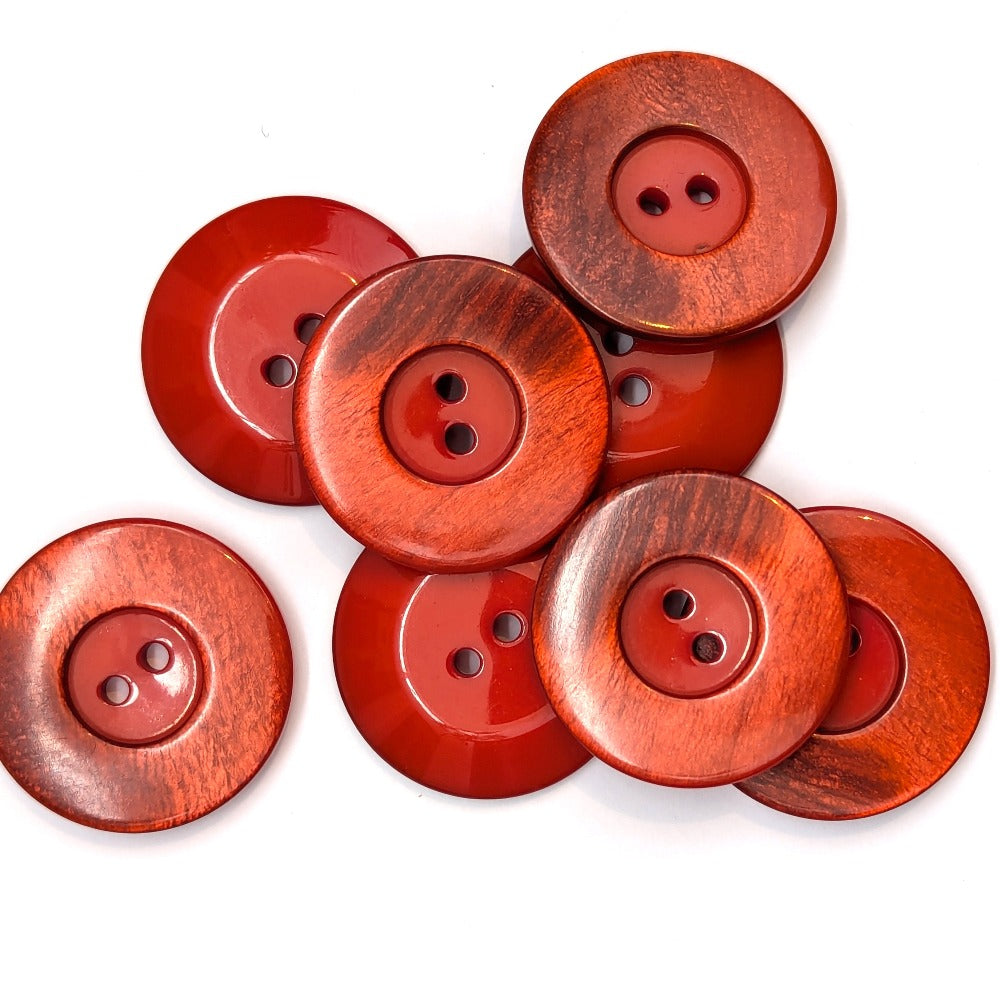 Large Gradient Button - Red - 34mm