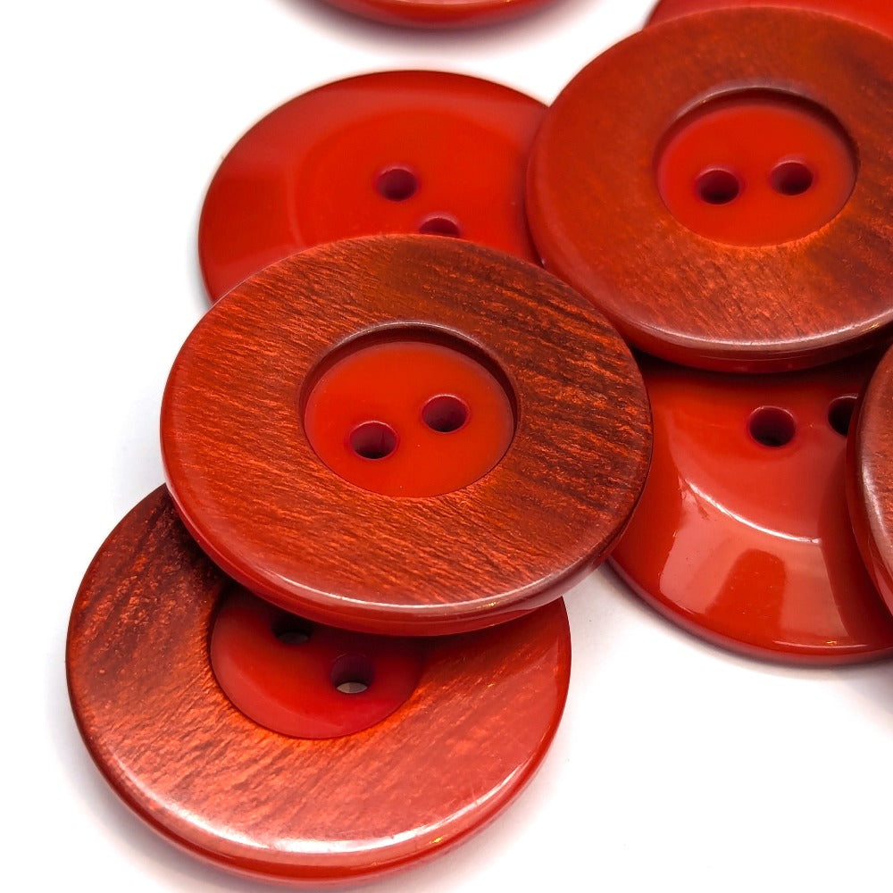 Large Gradient Button - Red - 34mm