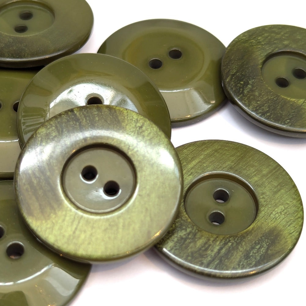 Large Gradient Button - Green - 34mm