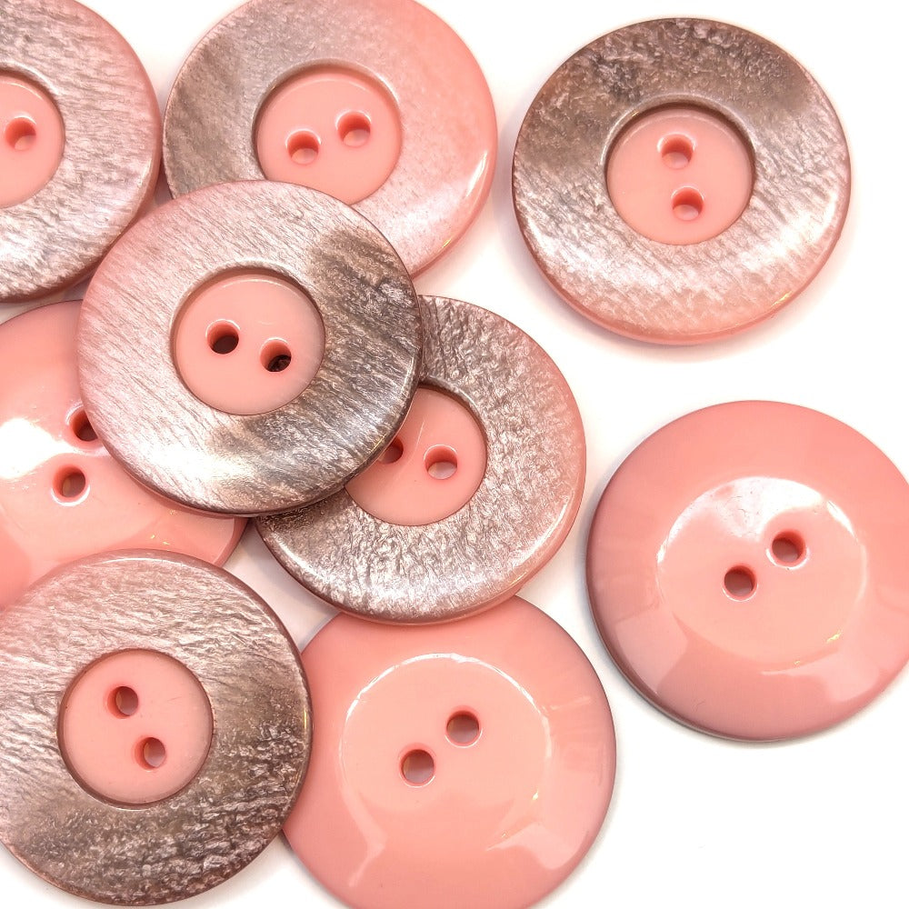 Large Gradient Button - Dusky Pink - 34mm