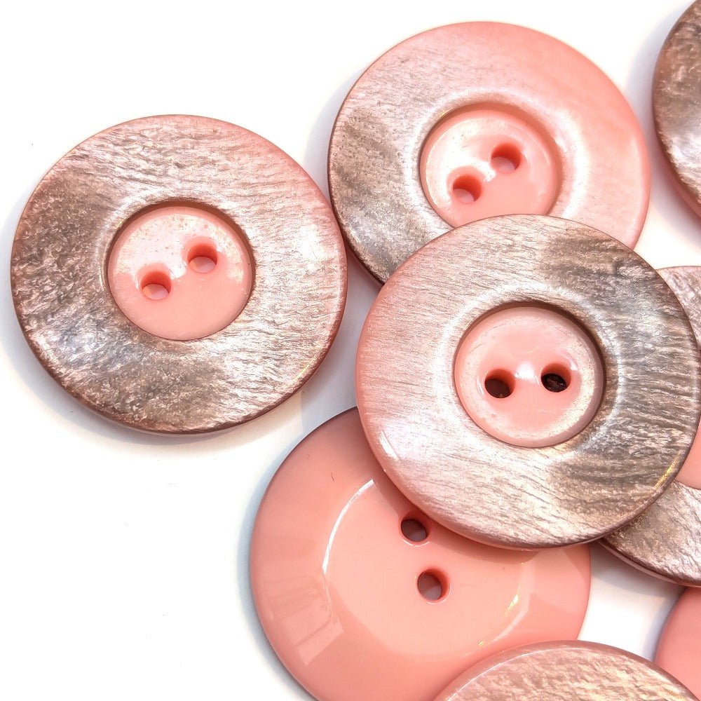 Large Gradient Button - Dusky Pink - 34mm