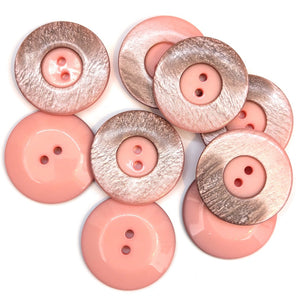 Large Gradient Button - Dusky Pink - 34mm