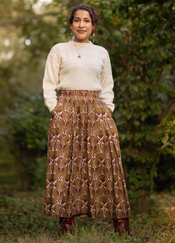 Shepherd Skirt in Drapey Viscose Twill