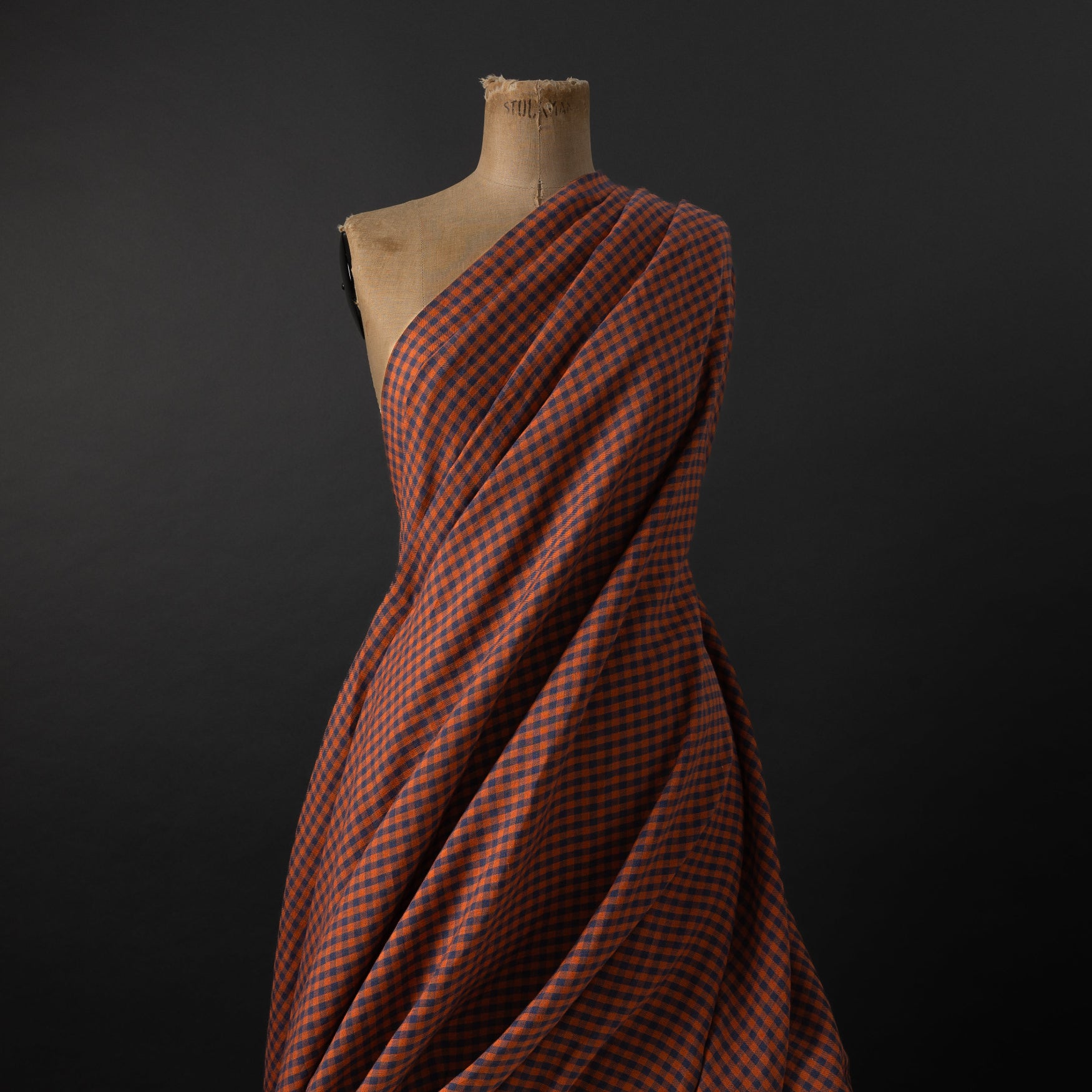 European Linen Midi-Gingham - Copper