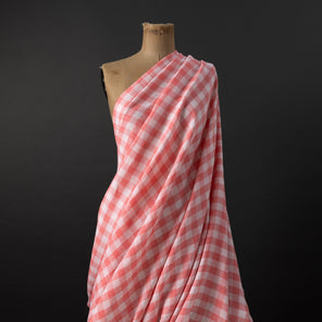 European Linen Gingham - Bubblegum