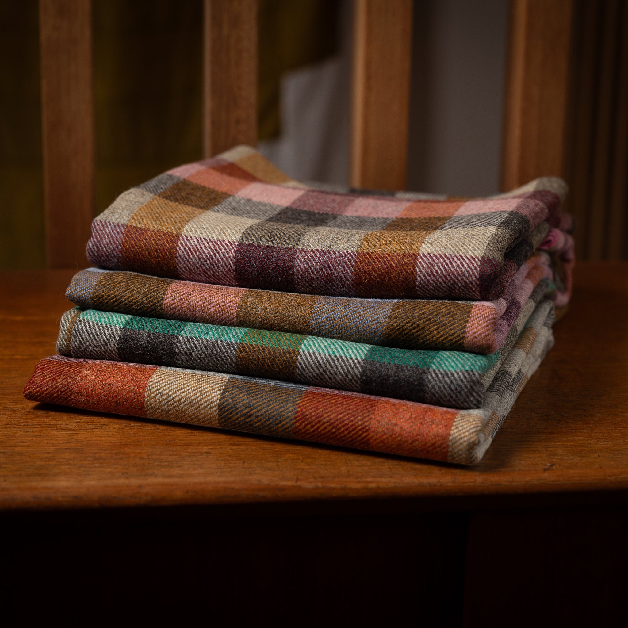 British Wool - Large Check - Garnet