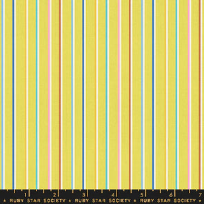 Warp and Weft Wovens - Ruby Star - Sketch Stripe - Citron Twist Weave