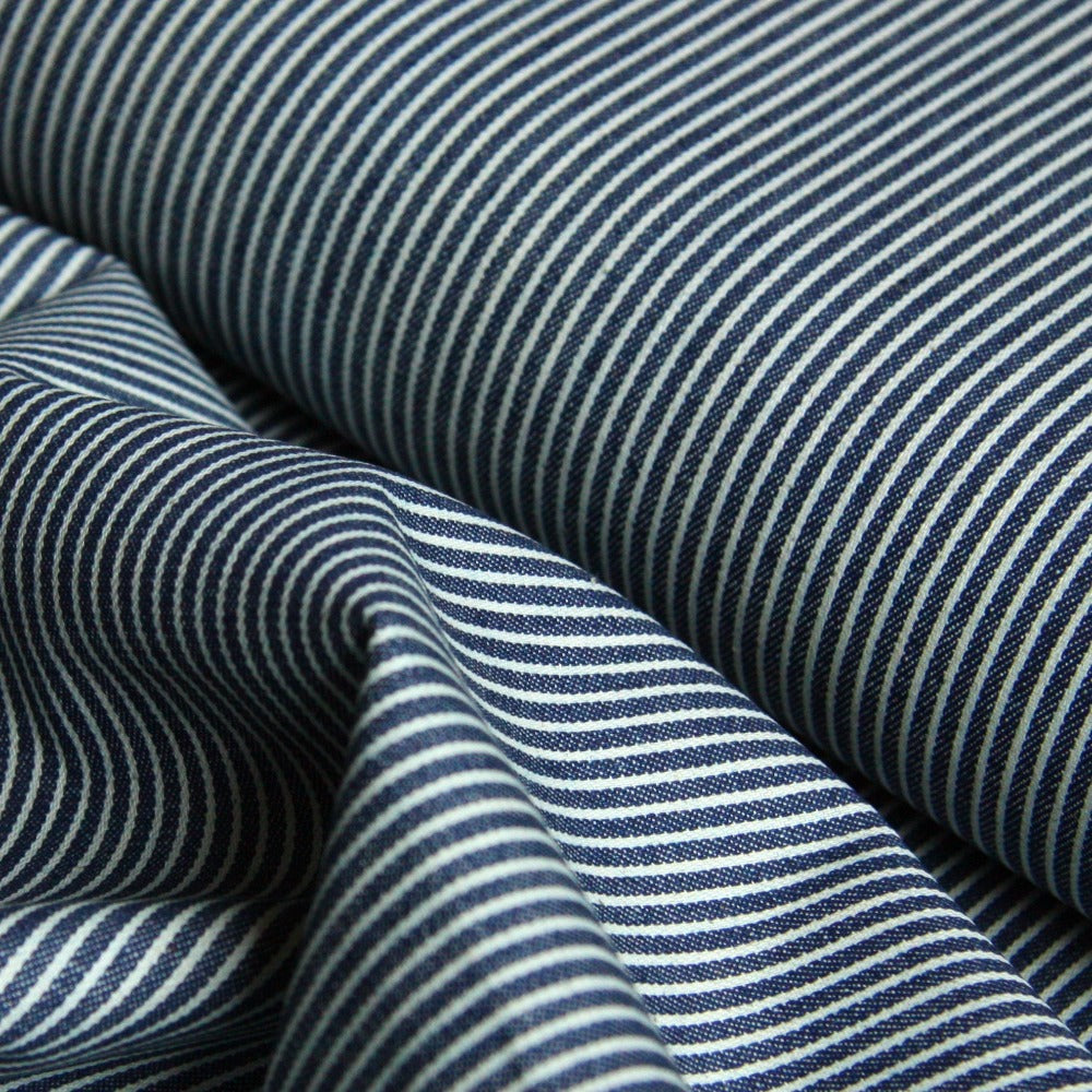 Washed Cotton Denim 8oz - Railroad Indigo