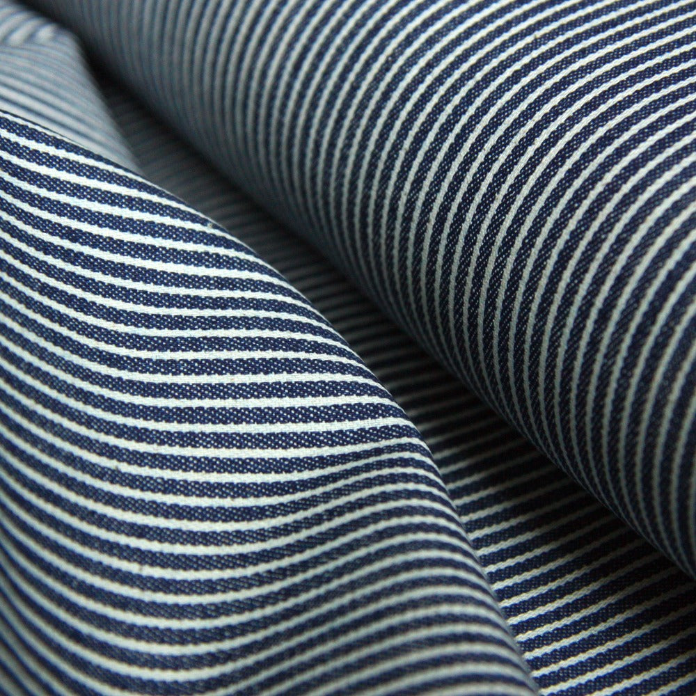 Washed Cotton Denim 8oz - Railroad Indigo