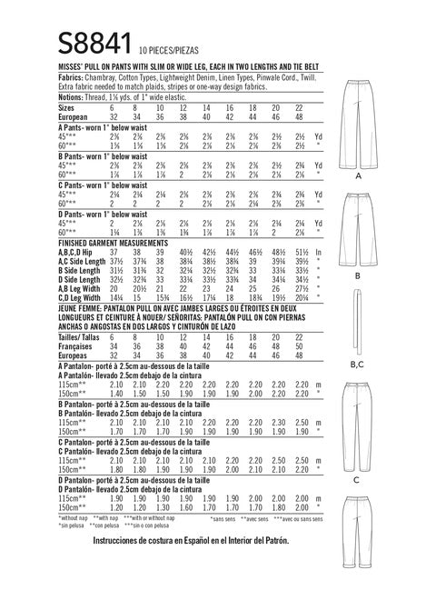 Women's Pull-on Trousers S8841