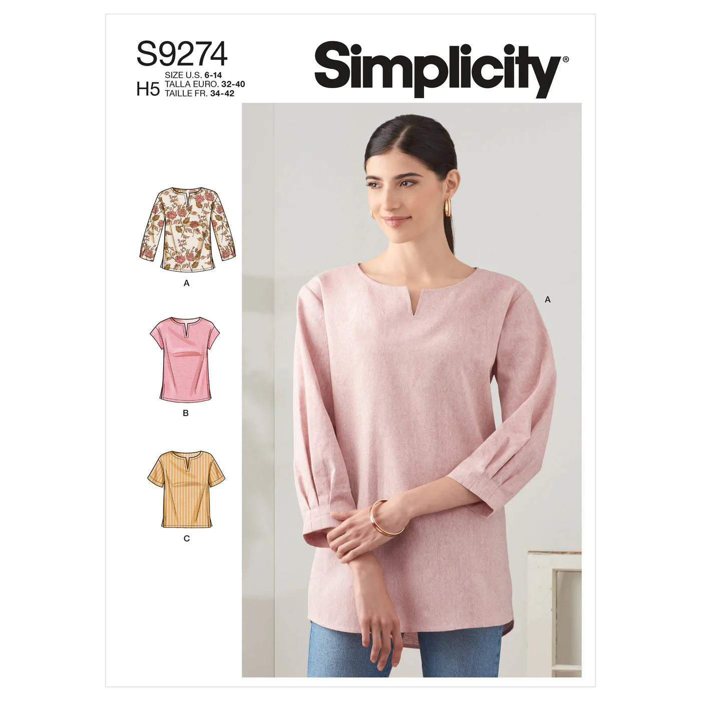 Simplicity 9274 - Top In Two Lengths