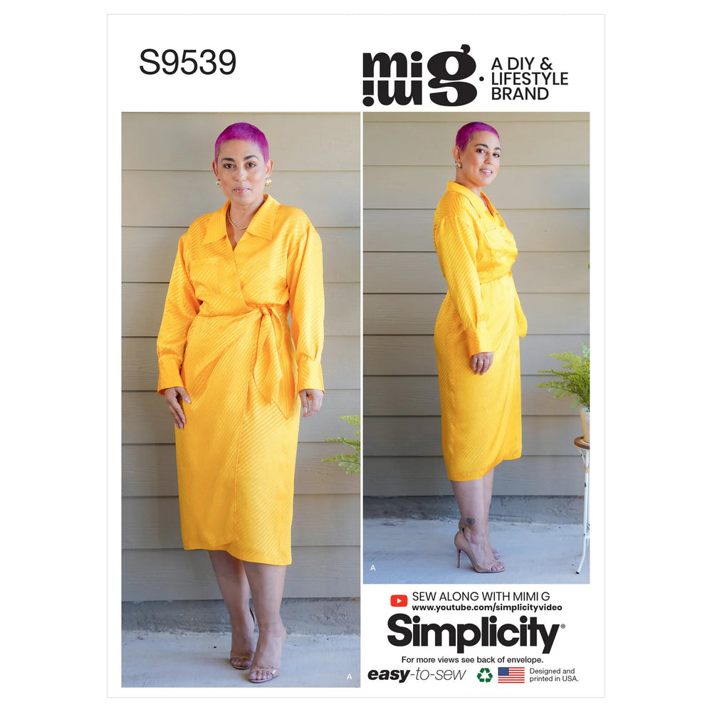 Simplicity 9539 Women's Wrap Dress
