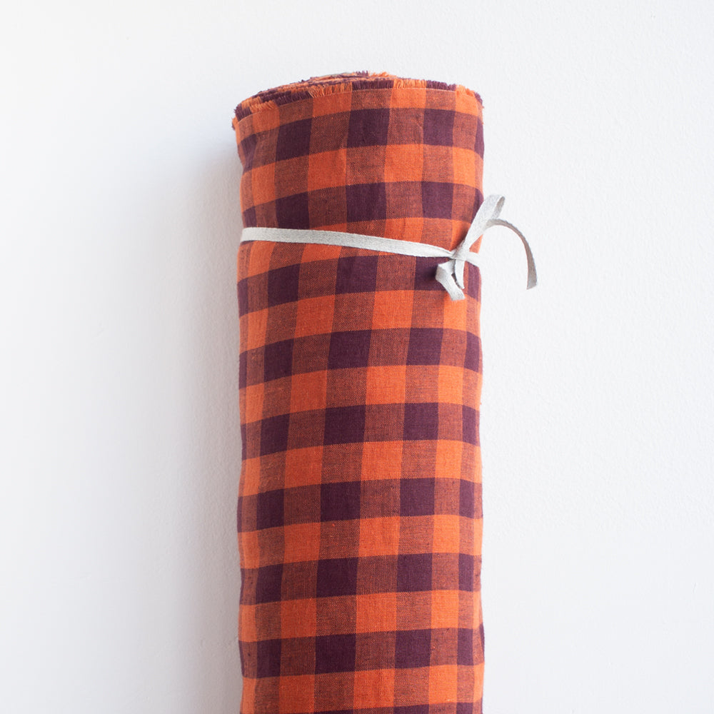 European Linen Gingham - Saffron