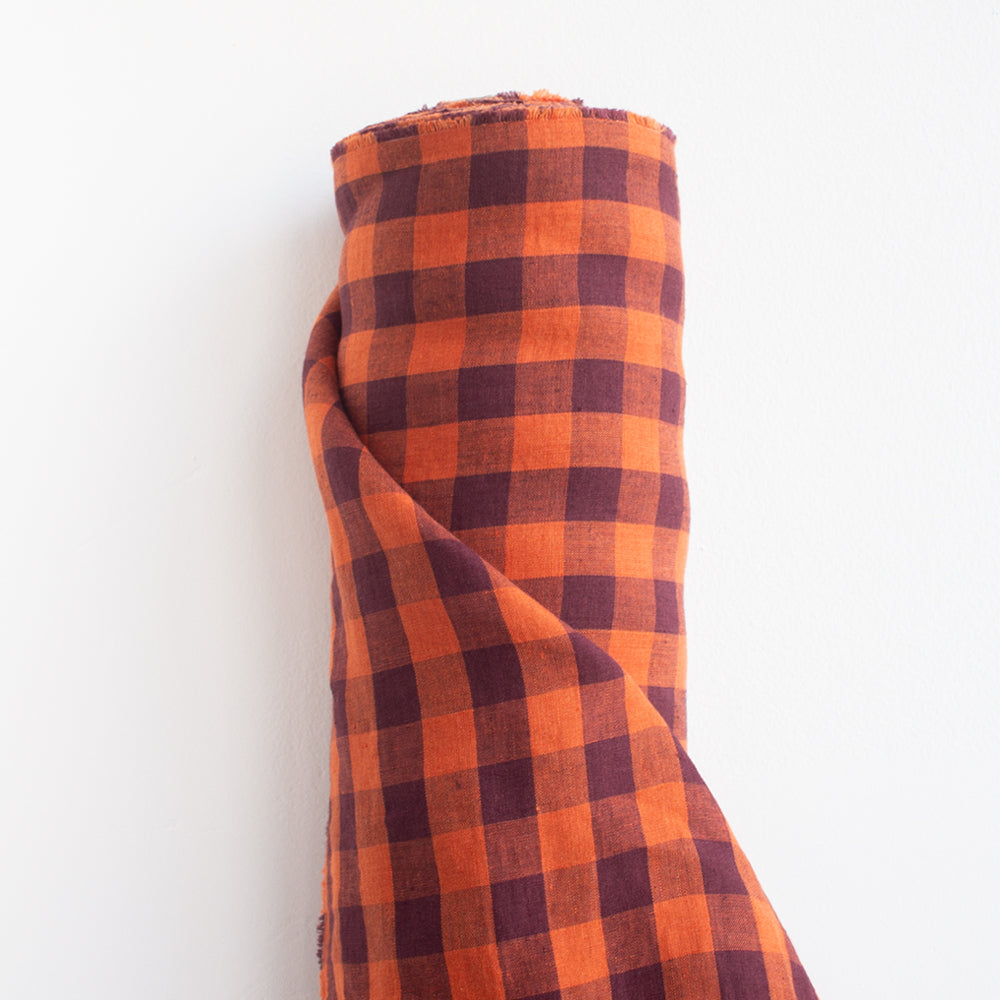 European Linen Gingham - Saffron