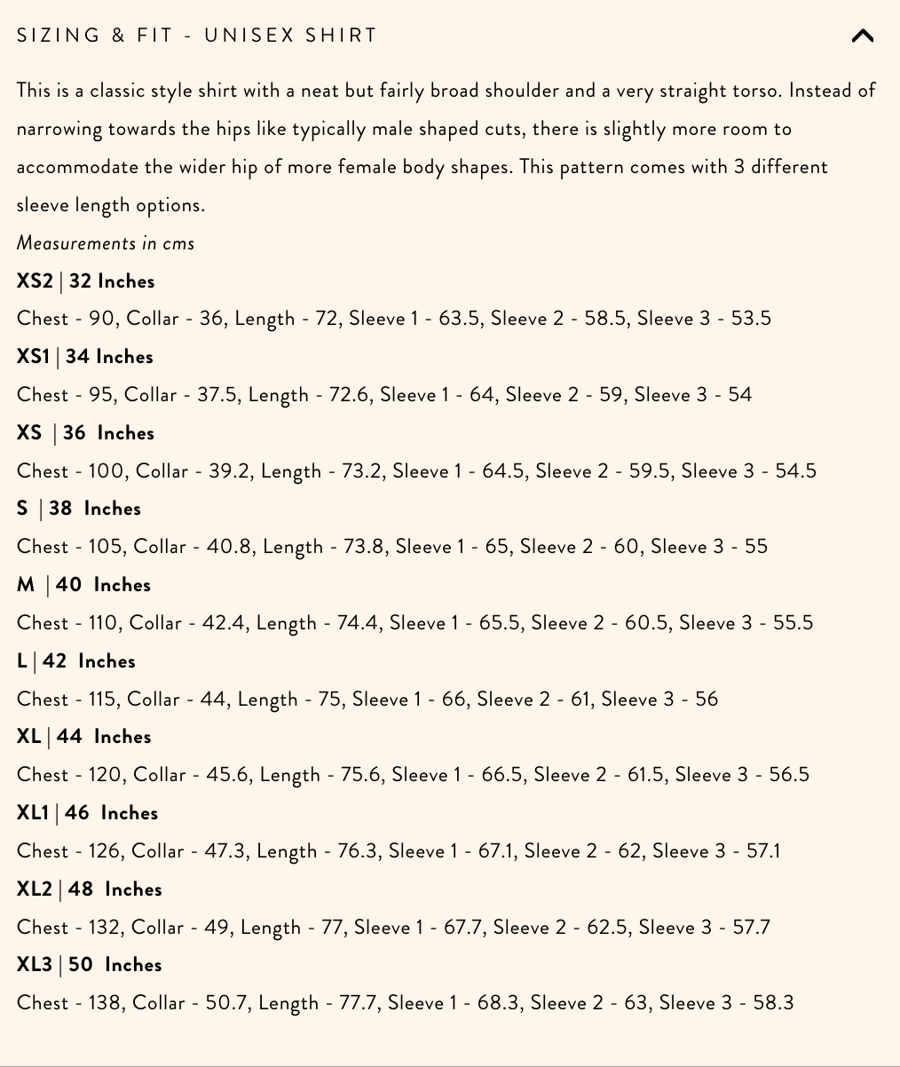 Modern Sewing Company - Unisex Shirt - PDF Pattern