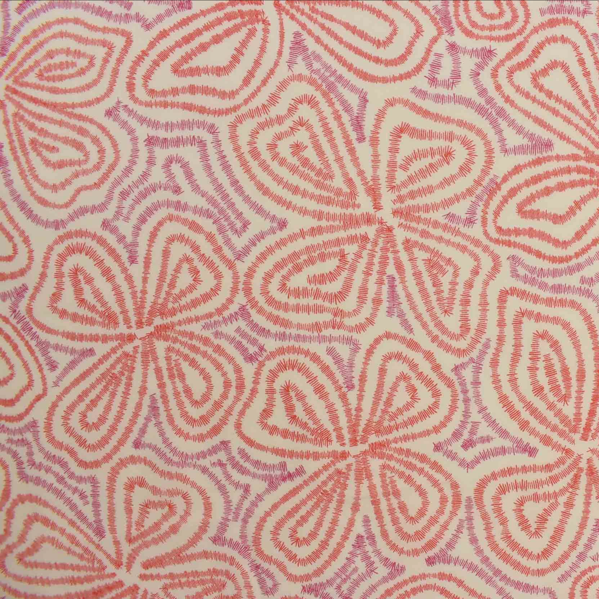 Luxury Printed Cotton Lawn - Nimbus - Pink & Orange