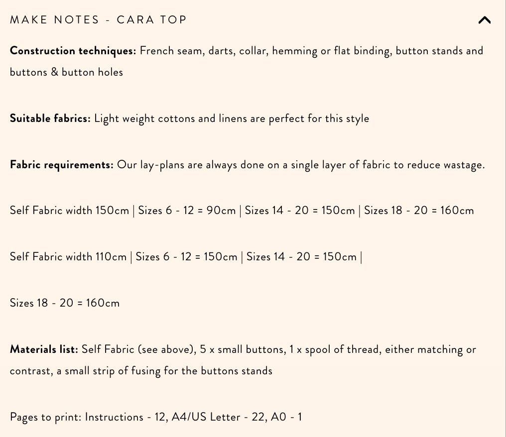 Modern Sewing Company - Cara Top - PDF Pattern