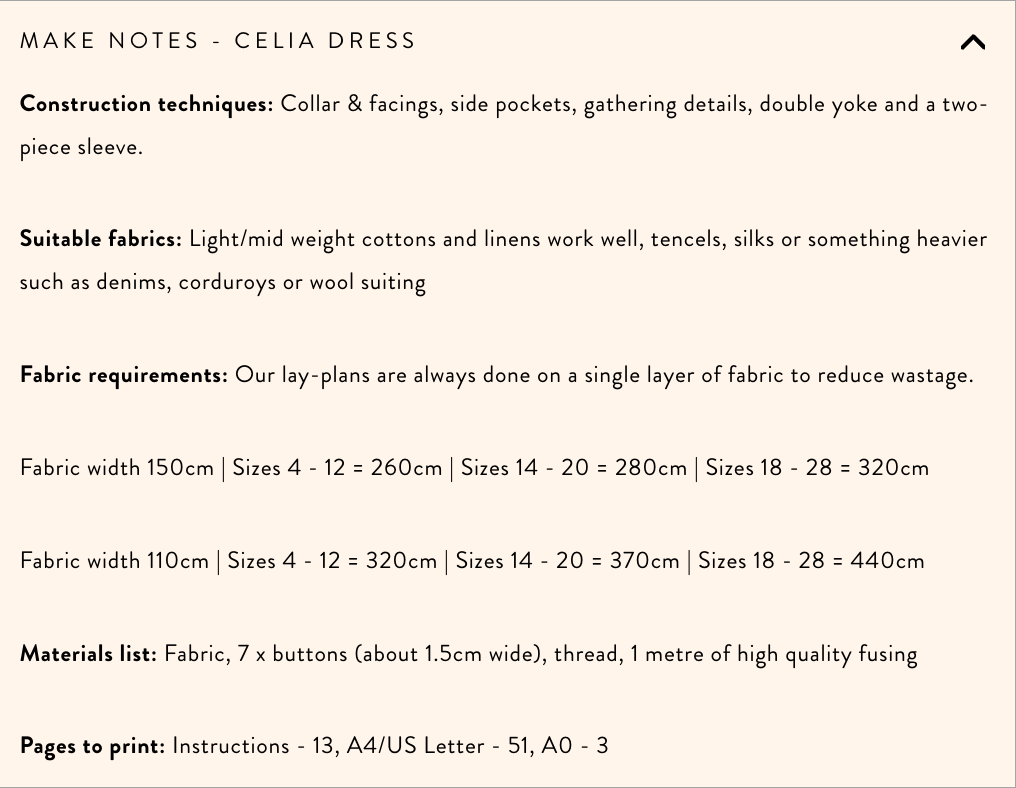 Modern Sewing Company - Celia Dress - PDF Pattern