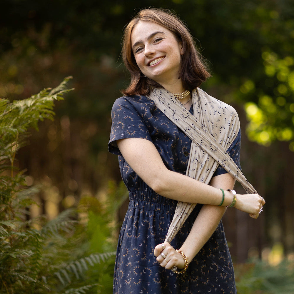 Panspermia Printed Viscose Twill - Spores - Night