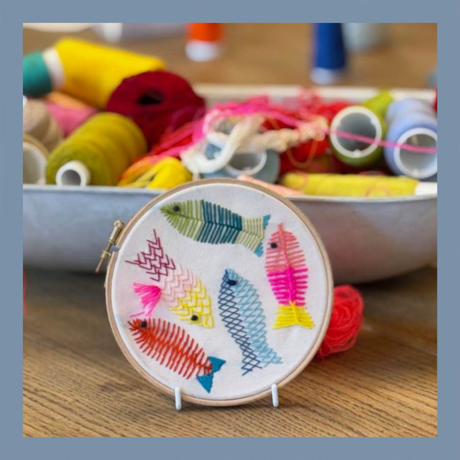 14 Stitch Fishes Embroidery Workshop | Stitch School | Ray Stitch London