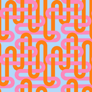 Drapey Cotton Print - Emily Van Hoff Groove - Summer Sky