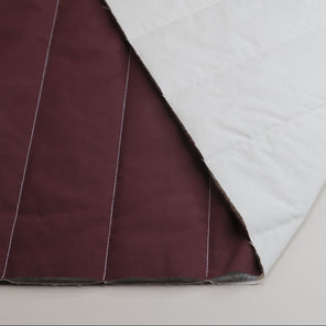 Reversible Thermal Quilt - Wine / Ecru