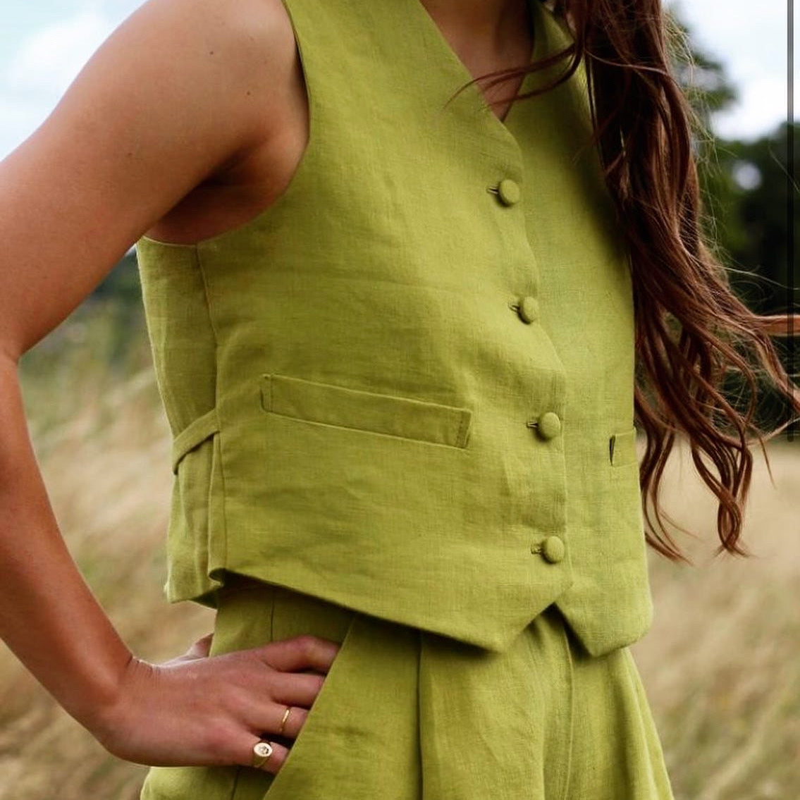 European Washed Linen - Avocado