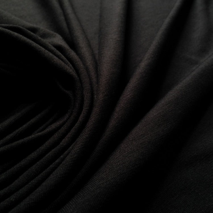 Bamboo Jersey Knit - Black | Jersey and Stretch Fabric | Ray Stitch