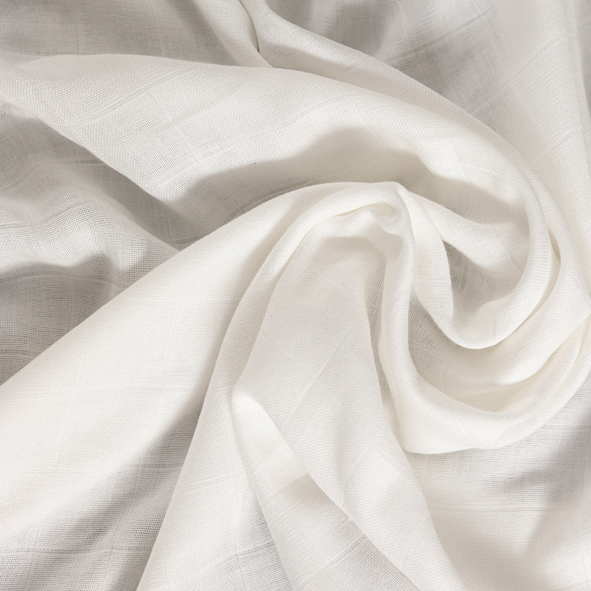 Organic Double Cloth Bamboo/Cotton - Large Squares - White