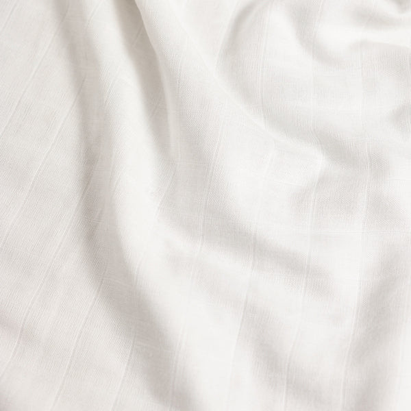 Organic Double Cloth Bamboo/Cotton - Large Squares - White