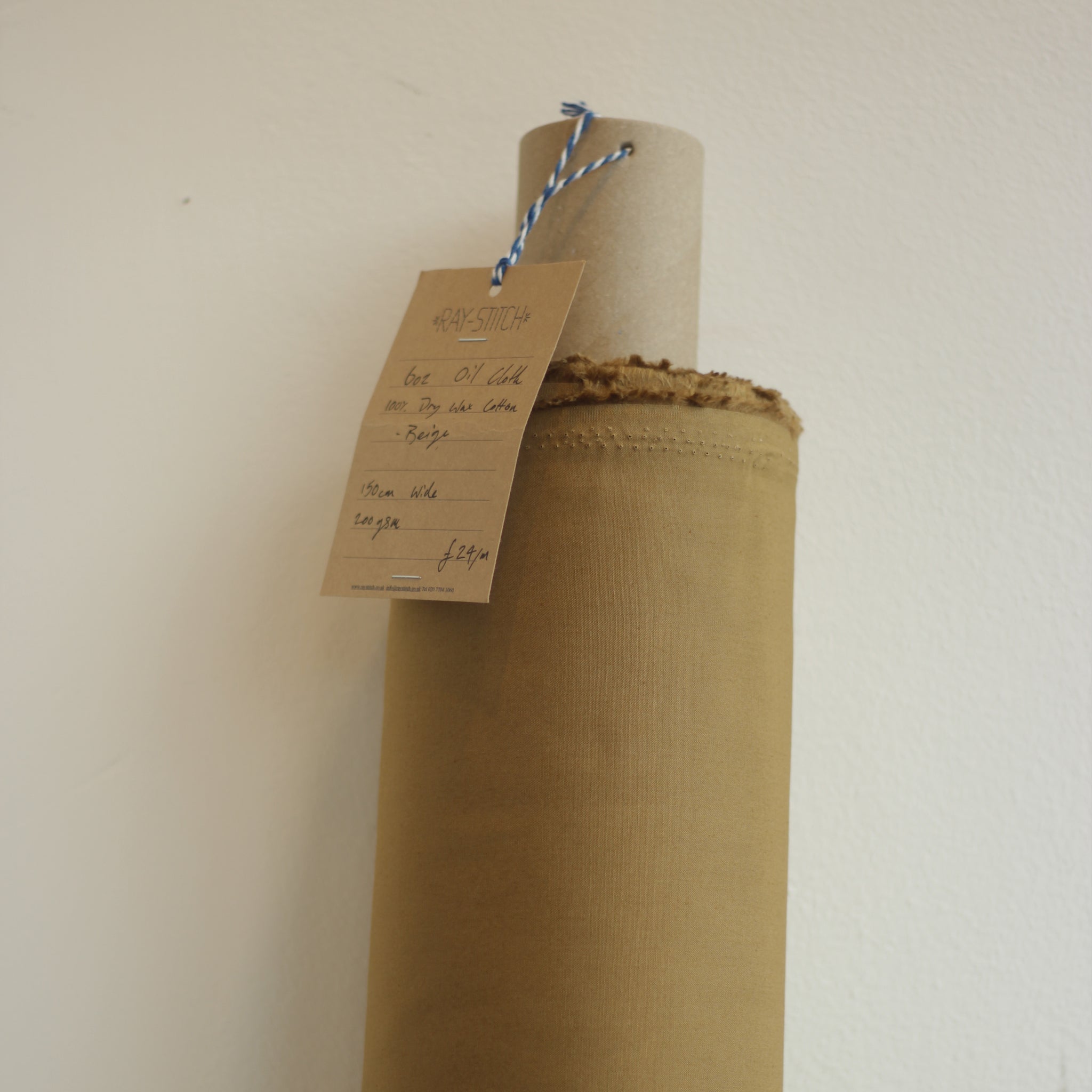 Oil Cloth - 6oz Dry Wax Cotton - Beige