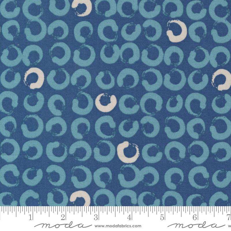 Printed Cotton Poplin - Bluish - Bobbins - Blueprint
