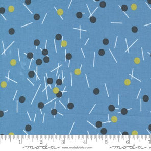 Printed Cotton Poplin - Bluish - Pins and Buttons - Deep Sea