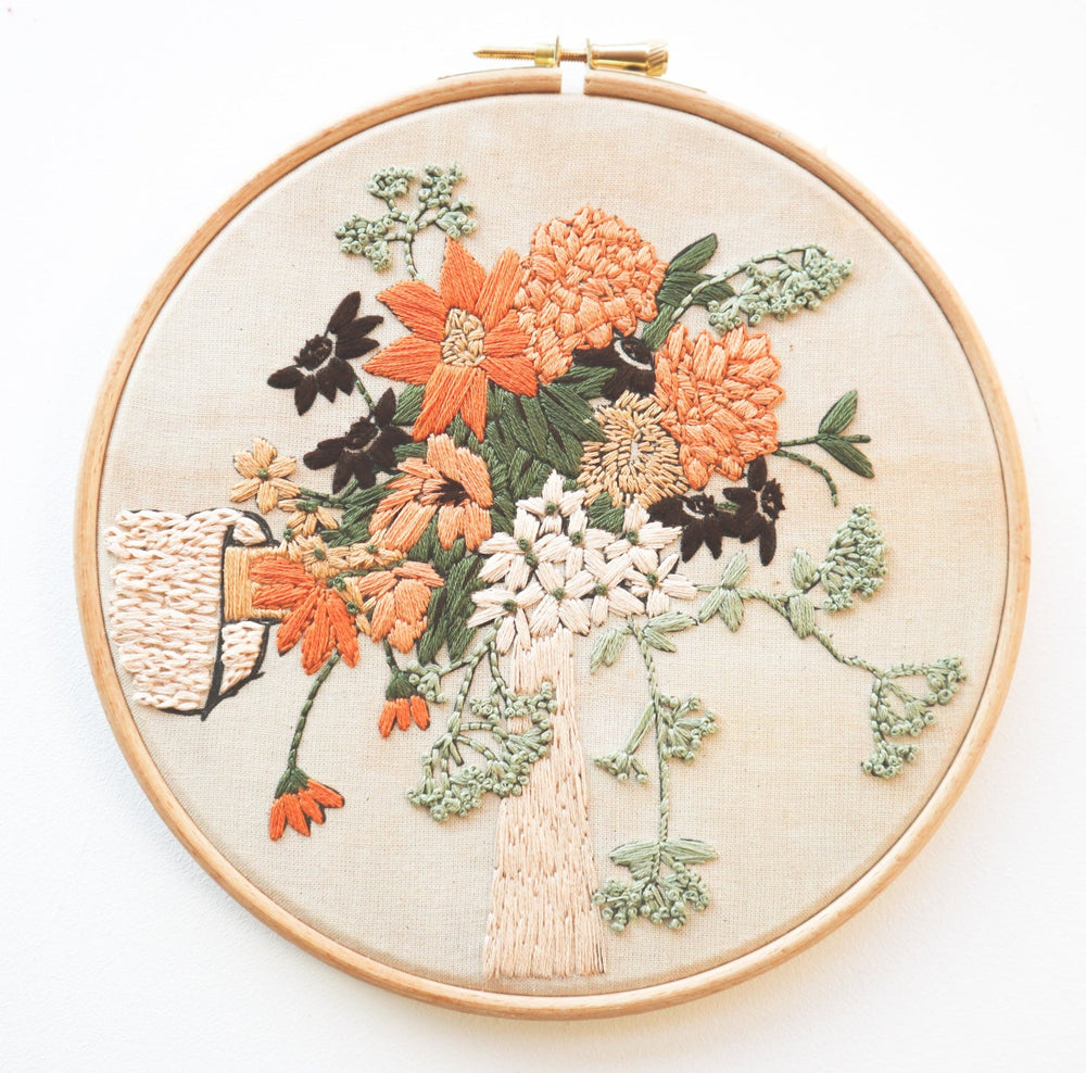 Modern Embroidery Kit - Boho Bouquet