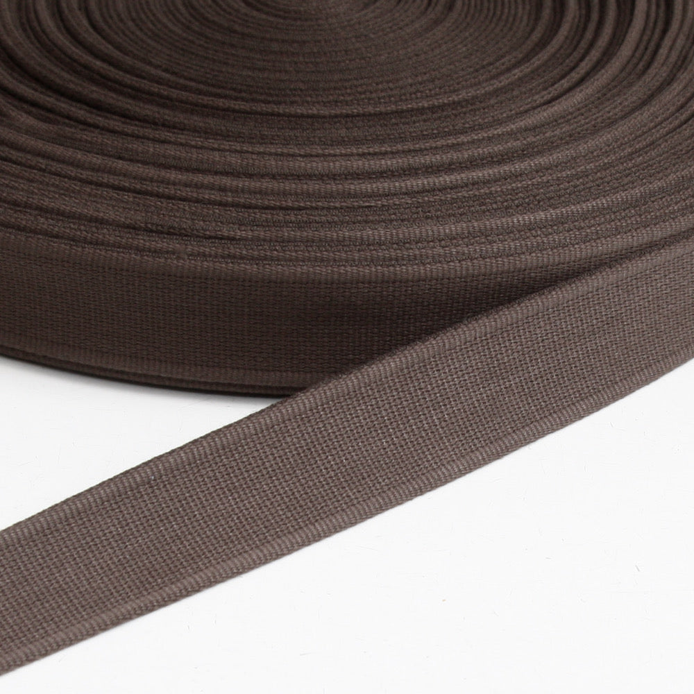 Cotton Strap Webbing 30mm - Brown
