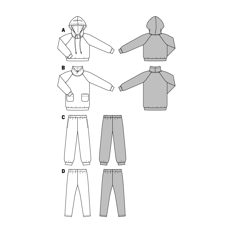 Burda Kids 9482 - Hoodie & Jogging Trousers