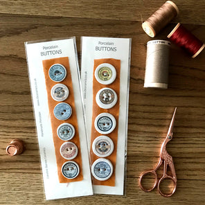 Set of 6 Porcelain Thread Reel Buttons