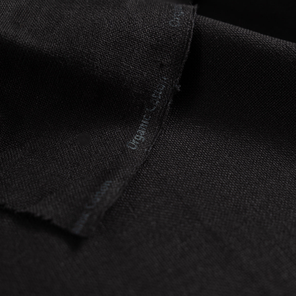 Organic Cotton - Open Weave Canvas - Black