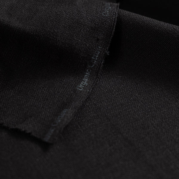 Organic Cotton - Open Weave Canvas - Black